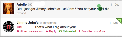 Less awkward, but still. Damn, I miss Jimmy John's so much.